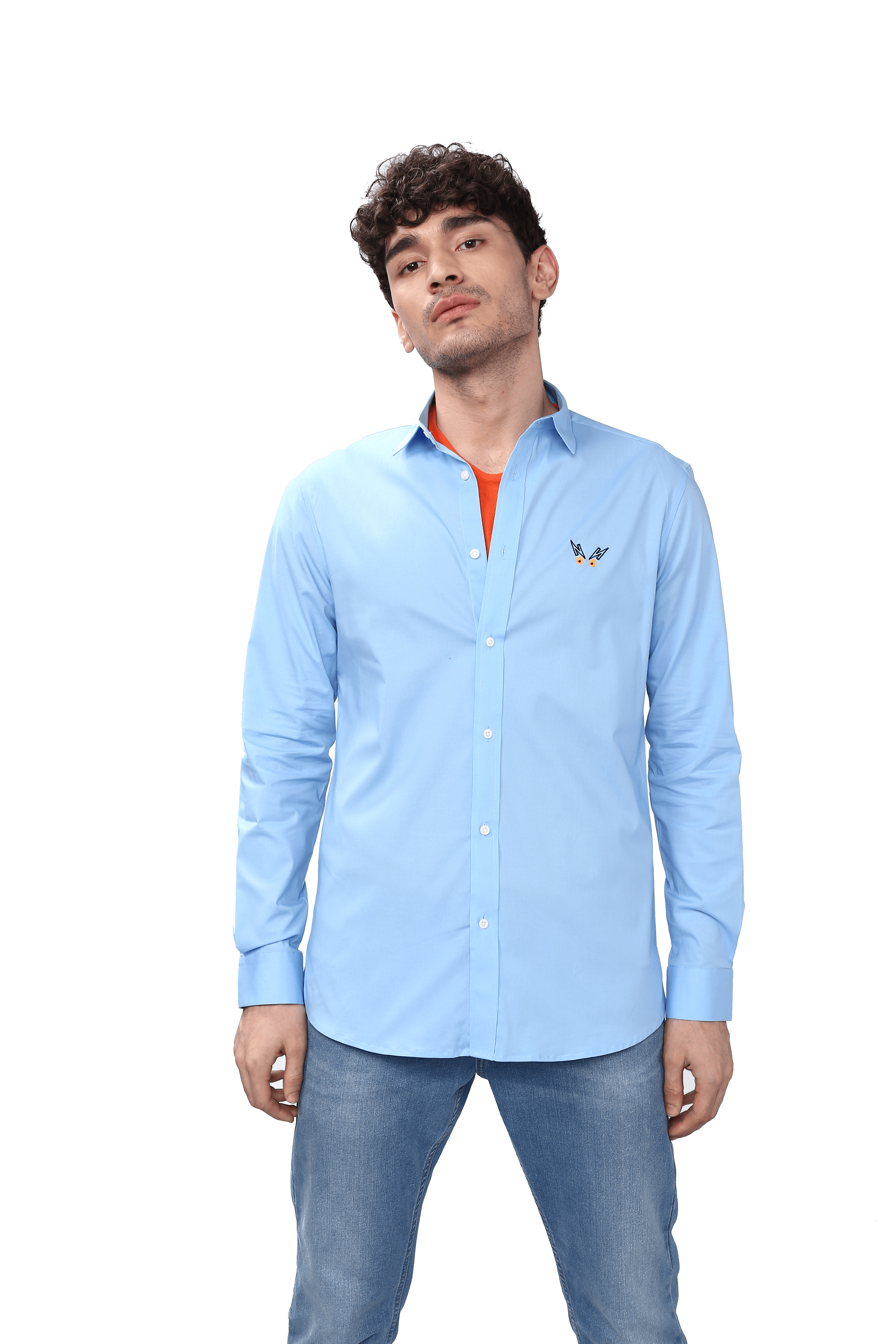 The Noo Shirt in Azure Blue