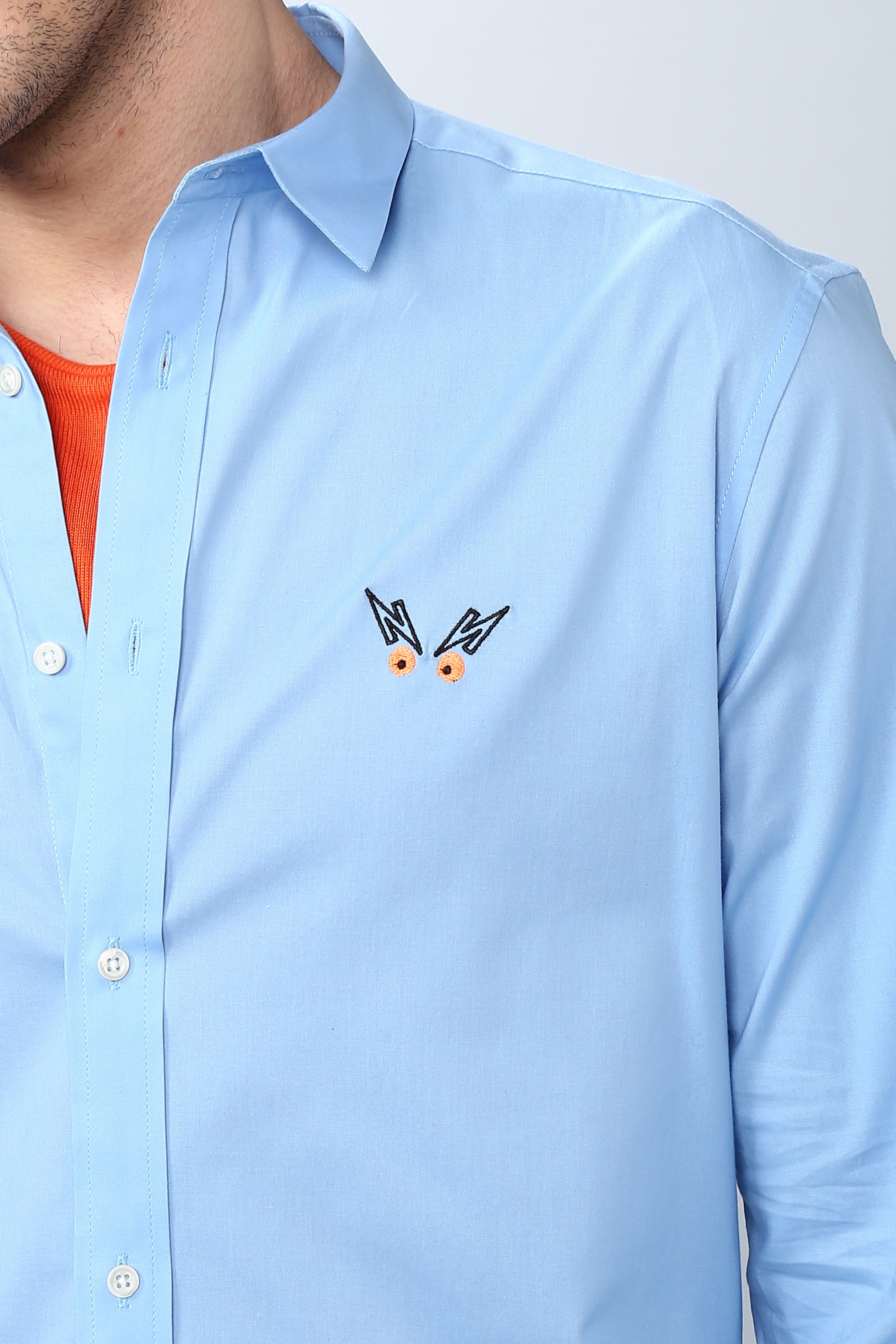 The Noo Shirt in Azure Blue