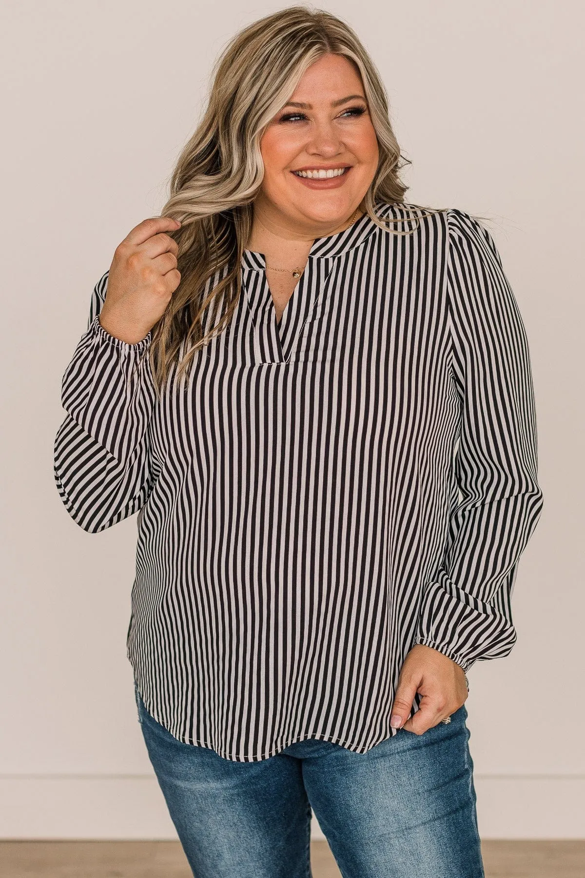 The Perfect Moment Striped Top- Black & White