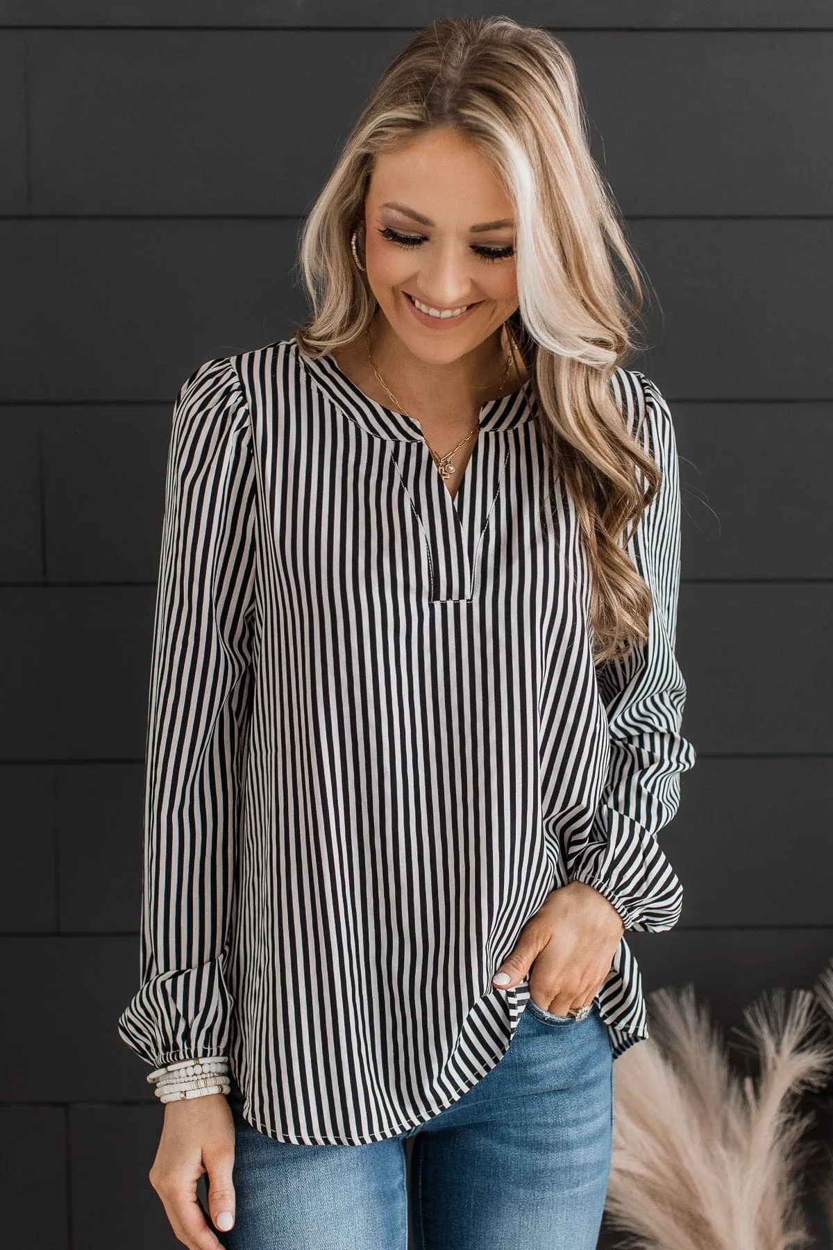 The Perfect Moment Striped Top- Black & White