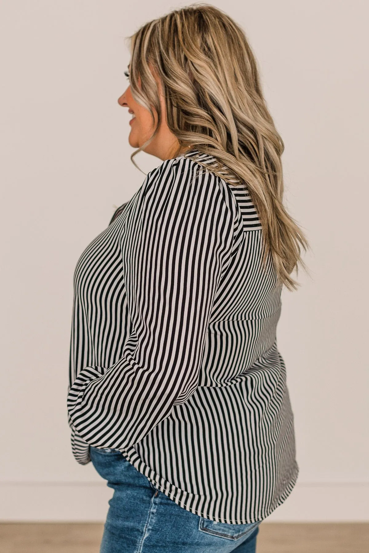 The Perfect Moment Striped Top- Black & White