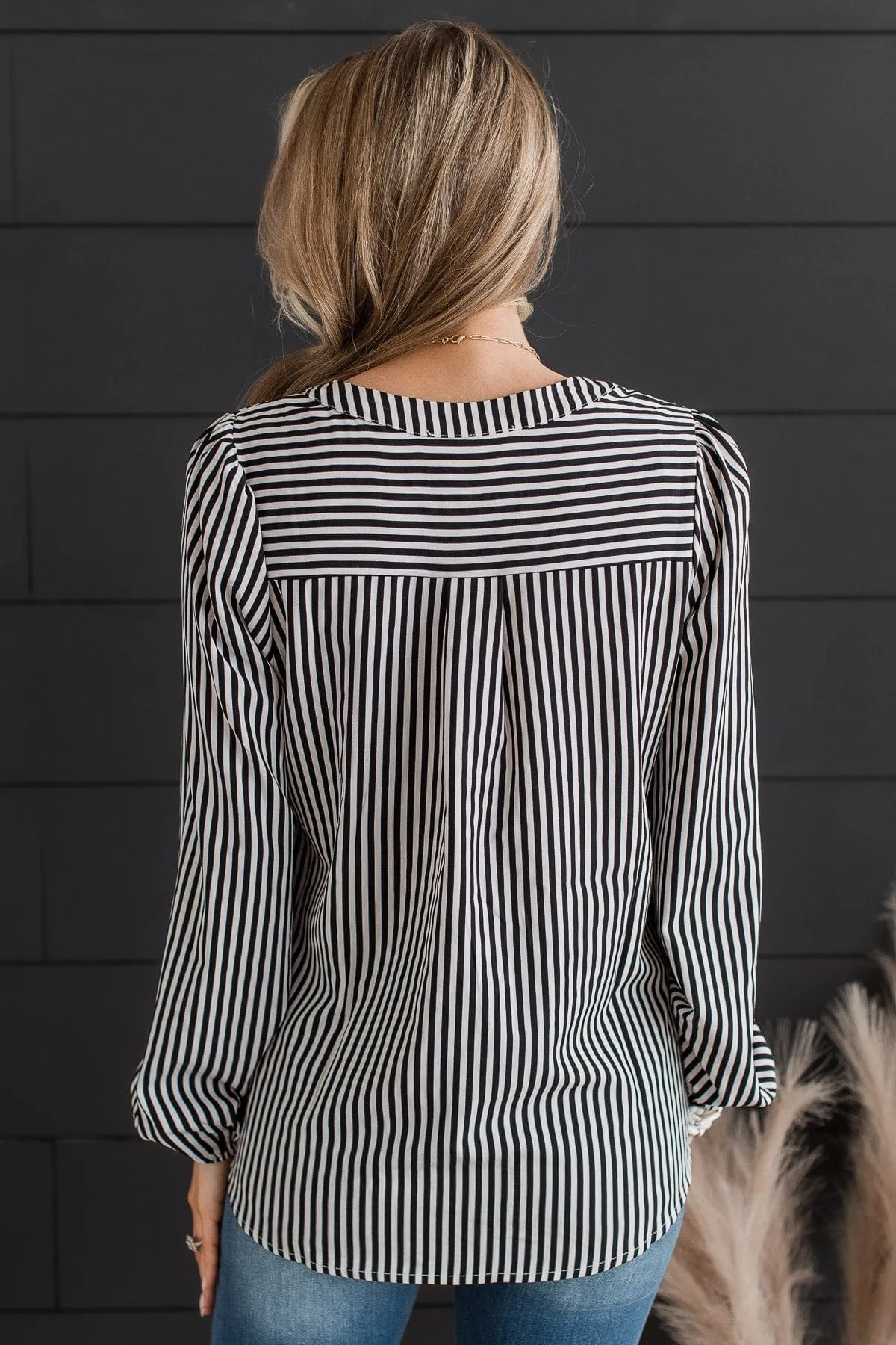 The Perfect Moment Striped Top- Black & White