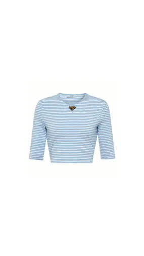 Top With Logo - White/Pale Blue