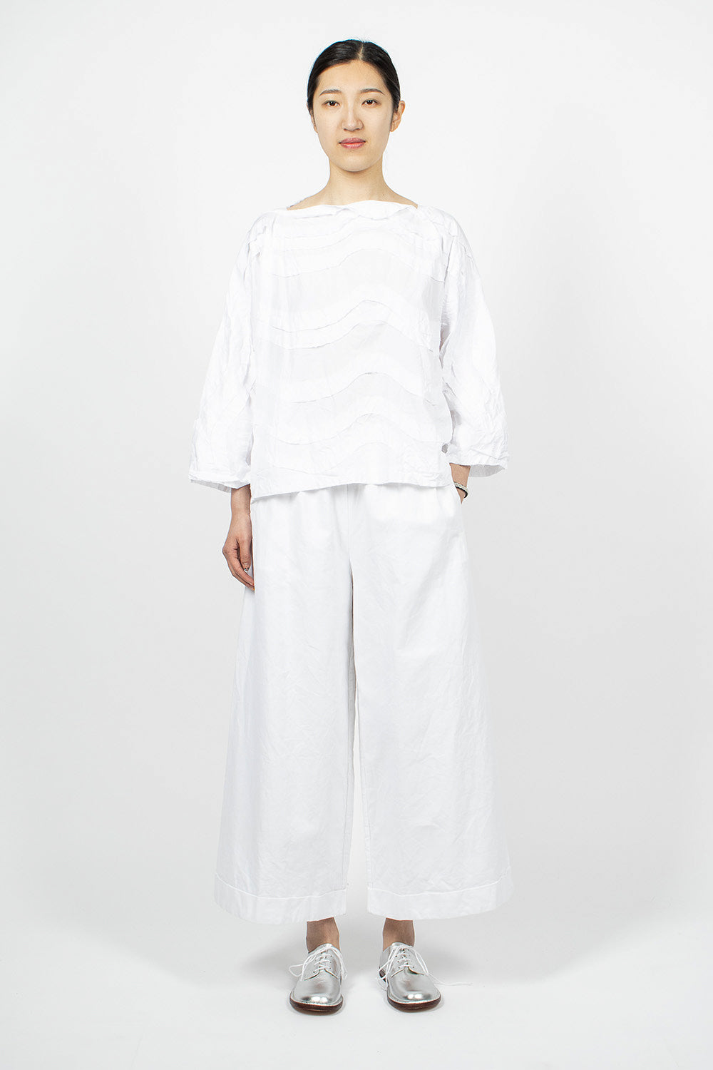 Wave Raw Cut Top White