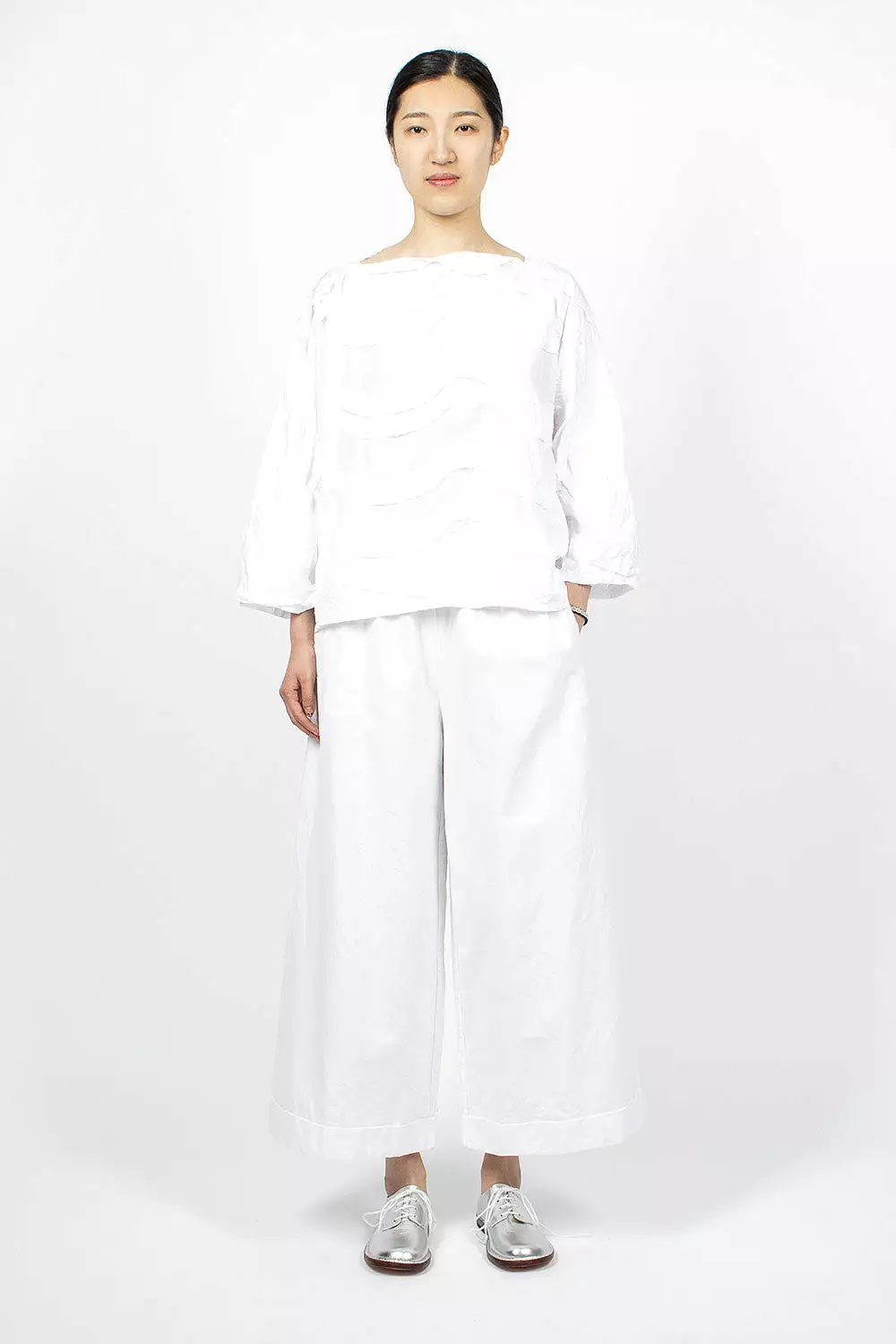 Wave Raw Cut Top White