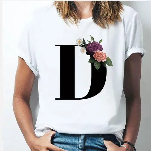 Women's T-shirt Short Sleeve T-shirts Printing Streetwear Letter