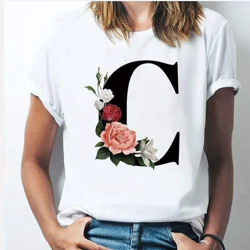 Women's T-shirt Short Sleeve T-shirts Printing Streetwear Letter