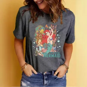 Women's T-shirt Short Sleeve T-Shirts Printing Streetwear Mermaid