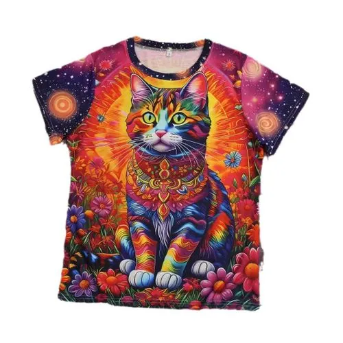 Women's T-shirt Short Sleeve T-Shirts Simple Style Cat