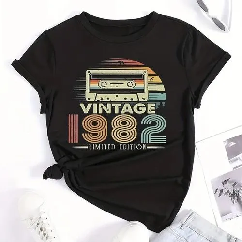 Women's T-shirt Short Sleeve T-Shirts Vacation Letter