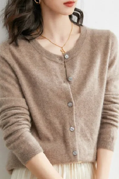 Wool Single Breasted Cardigan