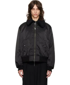 YOHJI YAMAMOTO Black I-Ny Flight Bomber Jacket